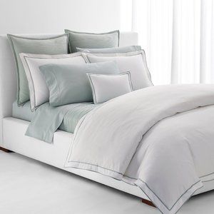 Lauren Ralph Lauren Spencer Border Standard Shams White Sage Set of 2